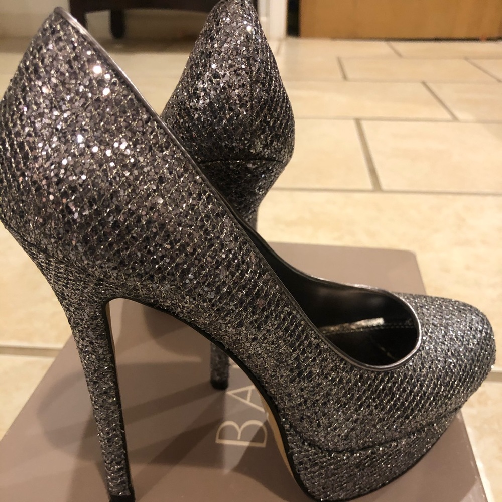 Silver Sparkle Stiletto pumps